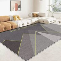 Tapis moderne en polyester à motif géométrique, fabriqué à la machine, antidérapant, pour la décoration intérieure, l'exercice et les voyages
