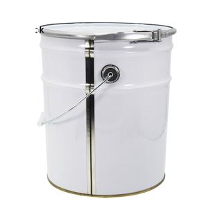 Seau à peinture en étain rond personnalisé de 20L avec couvercle Design imprimé en couleur personnalisé - Product Image 2
