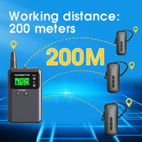 Système de guide touristique sans fil Whisper, interprétation simultanée, suppression du bruit, 2,4 GHz, 1 émetteur, 2 microphones, 30 récepteurs