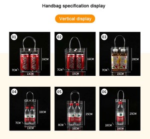 Hot Bán Tùy Chỉnh Bóng PVC Vinyl Trong Suốt Tote Túi Mới Đứng Lên Túi Với Logo Độ Ẩm Bằng Chứng Hoa Tay Thiết Kế - Product Image 5