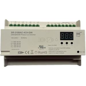 Sun-rich 4CH <span class=keywords><strong>DIN</strong></span> Rail AC Triac Led Gradateur SR-2108AC-4CH-<span class=keywords><strong>DIN</strong></span> - Product Image 1