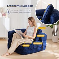 Canapé-lit moderne en forme de L convertible et pliable avec accoudoirs et oreiller pour salon et chambre à coucher