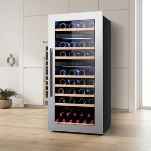 NE-422-12 Triple Zone 62 Bottles 220L Compressor Wine Cooler Built in <b>Kitchen</b> Wine <b>Storage</b> Cabinet - Product Image 3