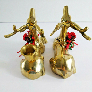 Table Centerpieces Decor Brass Candle Holder for Wedding Table Decor Best Seller Brass Casting Deer <b>T</b> <b>Light</b> Candle Holder - Product Image 4