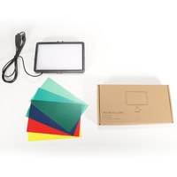 Lampu Video LED kecil USB 6 inci, dengan dudukan Tripod dan filter warna yang dapat diatur untuk pencahayaan konferensi Video meja