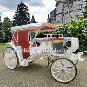 4-6Person Custom Vintage Carriage Leisure Victorian Electric Caleches Horse Carriage with Hood for Wholesale- US/EU Standard - Product Image 4