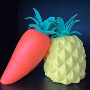 Prix d'usine Sac de décompression souple à pétrir, modèles Ananas, Fraise, Maïs, Carotte, avec fonction musicale, en forme de fruits, vente en gros - Product Image 4
