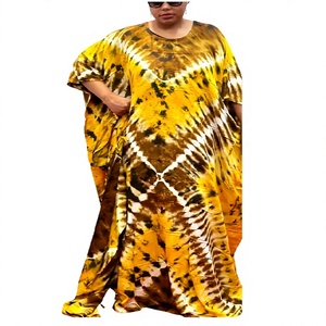 Hot Model Women's Tie-Dye Abaya <b>Kaftan</b> Robe – Dubai Arab Middle East & African Inspired <b>Plus</b> <b>Size</b> Hooded Hijab Maxi Dress - Product Image 1