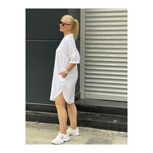 Gonna da donna con colletto viola abito Casual in lino taglio ovale