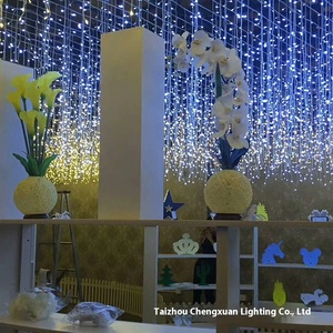 Chất lượng cao điện áp thấp 220V IP65 không thấm nước LED Ice dải đèn năng lượng mặt trời rèm cửa cho Giáng sinh ngoài trời/trang trí trong nhà - Product Image 1