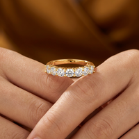 Bague de mariage personnalisée en or massif 14 carats avec diamant Moissanite couleur GRA D, Bijoux en or, Bague en or