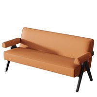 Nordischer Stil Einzelsessel und Dreisitzer-Loveseat-Sofa-Set mit Anpassbarem Massivholz für Wohnmöbel