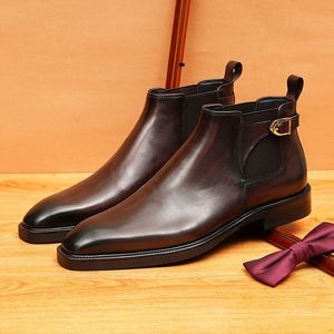 Zapatos de Vestir de Alta Gama para Hombre, Estilo Italiano, Formales, de Cuero Genuino, Hechos a Mano, Mocasines, Zapatos Oxford Formales de Negocios para Hombre - Product Image 1