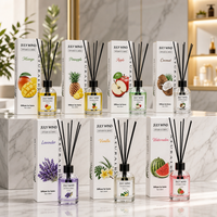 Diffuseur en verre élégant et luxueux de 130 ml, diffuseur d'huile de rotin, aromathérapie, parfum d'ambiance longue durée sans sulfate, coffret cadeau