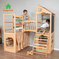 Grand mur d'escalade de salle de sport Montessori multifonctionnel pour aire de jeux intérieure pour enfants