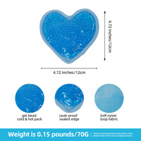 Compresse de gel Badu de haute qualité pour la thérapie physique, soulagement de la douleur, compresse froide et chaude, perles de gel, peluche, 12x12cm, forme de cœur