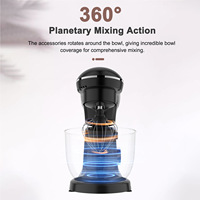Batteur sur socle électrique domestique 5,5 L, 7 vitesses, intelligent, 1500 W, compact, vertical, pour pétrir et battre les œufs, entièrement automatique, commande par bouton, garantie 2 ans