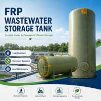 Réservoir de stockage en PRV à paroi intérieure lisse en fibre de verre anti-corrosion pour le stockage de liquides pétrochimiques