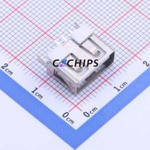 <b>USB</b>-U237-BWS <b>USB</b> Connector Through hole Component (THT) Connector Type-<b>A</b> <b>USB</b> <b>2.0</b> Female Through Hole - Product Image 1