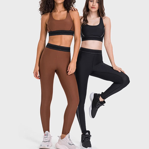 Ensembles de yoga AOLSIN pour femmes : Soutien-gorge de sport à dos élégant et col en U, antichoc, pour la course et le fitness, séchage rapide, sous-vêtements de yoga - Product Image 1