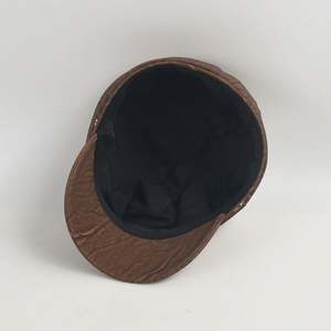 Nouveau Chapeau Béret Capitaine Plat en Cuir PU Vintage avec Boucle, Tendance Automne 2024, pour Femme, Style Décontracté et Élégant - Product Image 4