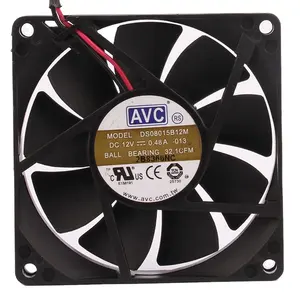 New original AVC DC12V 0.48A AC EC 80X80X15MM 8015 8CM 2-wire high air volume double ball server chassis DS08015B12M cooling fan