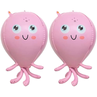 Ballon en feuille d'aluminium en forme de pieuvre 3D pour la décoration de fête sur le thème des animaux marins