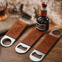 Ouvre-bouteille enduit de cuir PU personnalisé de haute qualité pour l'impression par sublimation Faux ouvre-bière portables pour la fête