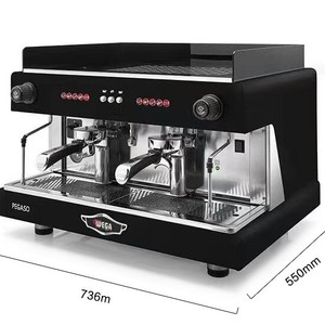 Machine à café semi-automatique Wega Pegaso, réservoir d'eau de 2,0 L, double tête, acier inoxydable, machine à expresso commerciale - Product Image 1