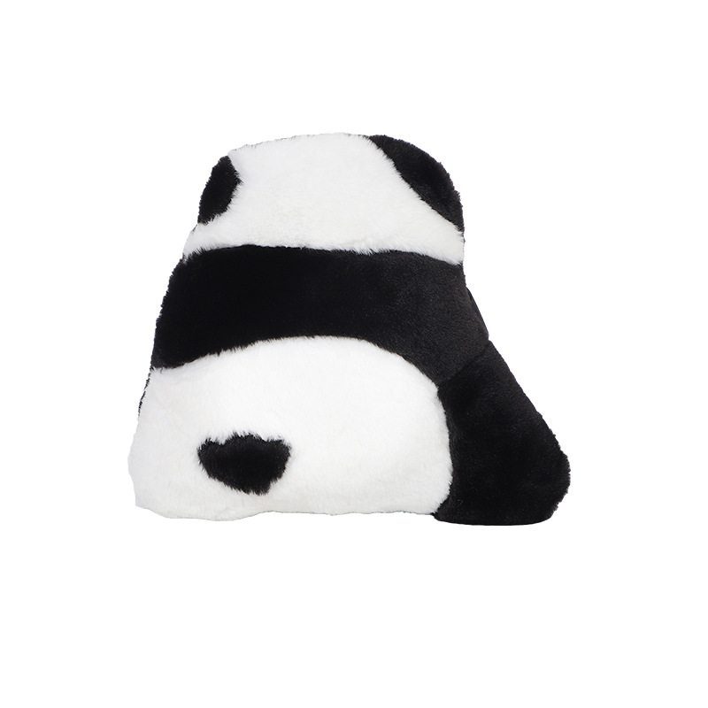 Oreiller tête de panda en poils de lapin