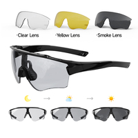 Lunettes de soleil de sport personnalisées à monture semi-cerclée, verres interchangeables, antidérapantes, UV400, photochromiques et miroir pour le pickleball
