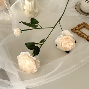 3 têtes de pivoines artificielles pour la décoration de vases à la maison, les allées de mariage et les murs floraux, les arrangements floraux de table de salle à manger et de fête - Product Image 5