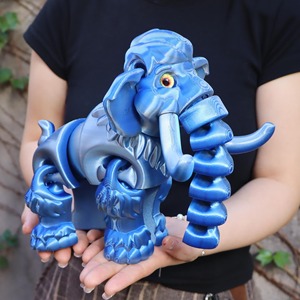 Modellino Articolato di Mammut Carino Stampato in 3D con Giunti Mobili, Figurina Realistica, Decorazione da Scrivania, Giocattolo da Collezione, Regalo per Bambini - Product Image 5