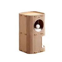 Arbre à chat classique moderne de grande taille avec griffoir en feutre anti-rayures et lit pour chat, emballage en carton