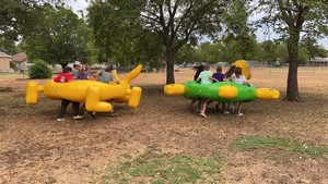 Acheter Jeu de course gonflable de lièvre de tortue pour team building Jeu de sport gonflable interactif pour enfants et adultes - Product Image 2