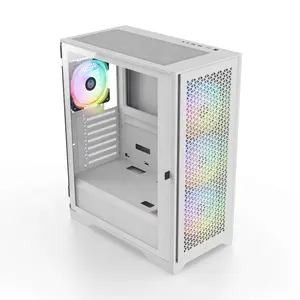 2022 serin tasarım ATX kulesi tam temperli cam PC oyun bilgisayarı kasa Gabinete gamer için