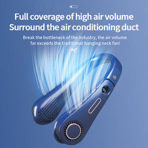 Ventilateur portable USB rechargeable à fixation tour de cou, contrôle numérique, en plastique, pliable, à suspendre, pour voiture et extérieur - Product Image 4