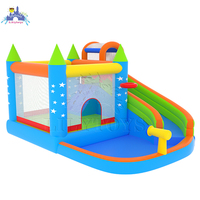 Lilo toys — trampoline de famille pour enfants, château de saut gonflable avec glissière d'eau, pas cher, vente en gros, château de saut en nylon