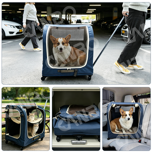 <span class=keywords><strong>Poussette</strong></span> pour chien CanboPet avec poignée réglable, pliable, avec <span class=keywords><strong>roues</strong></span> - Product Image 6
