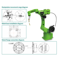 Robot de soudage à 6 axes SWJD, contrôlé par PLC, acier inoxydable, capacité de charge de 10 kg, nouvelle machine de soudage automatique