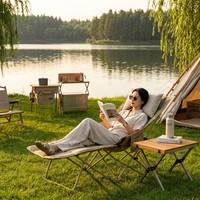 Repose-pieds détachable 2-en-1 avec poche latérale portable, pliable, disponible en version OEM, avec fermeture éclair, cadre en acier compact et pliable, résistant aux UV