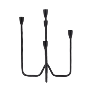 Moderno Candelabro in Ferro a Cinque Bracci Portacandele per Tavoli da Pranzo - Product Image 3