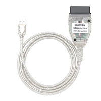 Câble d'interface USB INPA K+CAN FTDI avec puce OBD2 pour outils de diagnostic automobile, gaine en PVC, résolution 1080p pour BMW