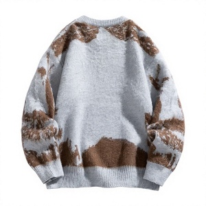 Men's Letter Pattern Knitted <b>Pullover</b> <b>Sweater</b> Winter Standard Full Sleeve Regular Fit Anti-Wrinkle Front Logo Custom - Product Image 4