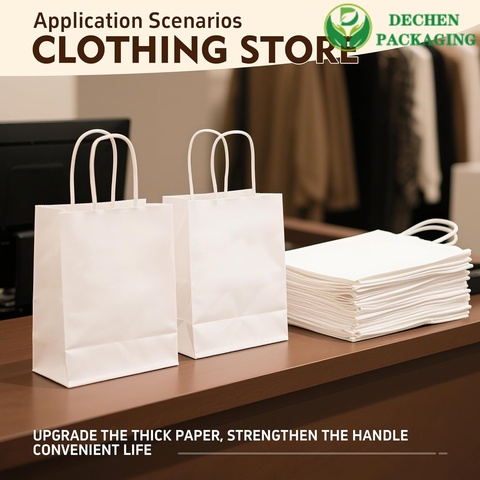 Retail Store Exclusive Paper Shopping Bags with Handles
