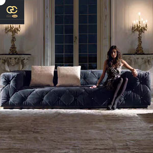 Chesterfield Sofá de lujo italiano Diseño Villa Cuero Blanco Hogar Sofá de lujo de 3 plazas - Product Image 4
