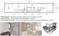 Villa préfabriquée de luxe prête à l'emploi de 20 pieds ou 40 pieds, maison mobile extensible en conteneur à vendre