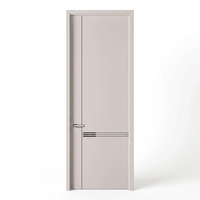 Porte intérieure écologique en bois massif, design encastré, ignifuge, pré-montée, pour maison, villa, chambre, en mélamine HDF