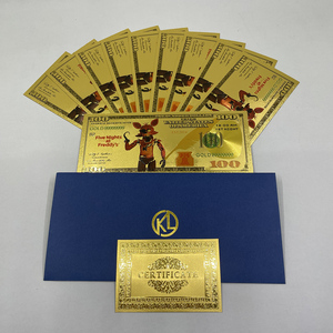 Spedizione gratuita <span class=keywords><strong>Anime</strong></span> cinque notti presso il Cartoon di Freddy in polimero banconota in lamina d'oro placcata - Product Image 6