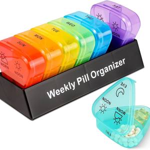 Caja de medicamentos portátil, subenvasado de cápsulas pequeñas portátiles, mini caja de medicamentos portátil, caja de almacenamiento de medicamentos, logotipo personalizado para el hogar - Product Image 1